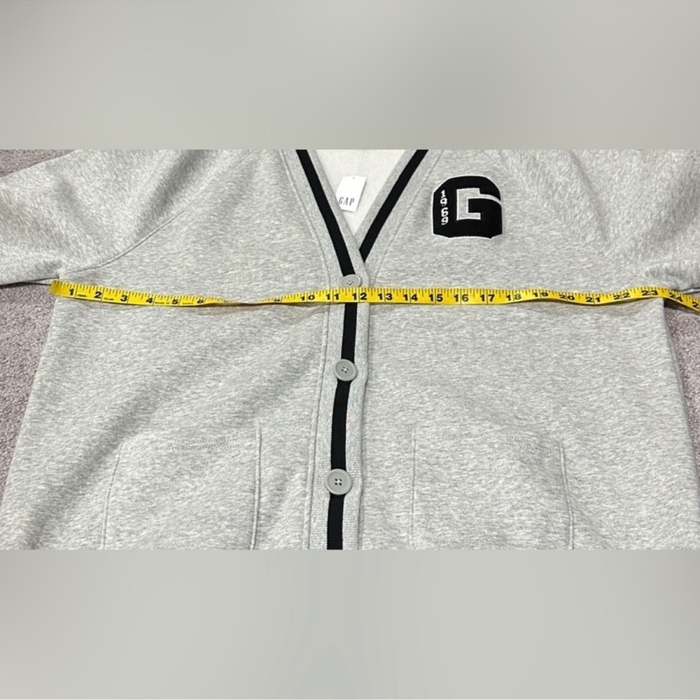 GAP Letterman's V Neck Button Down Sweatshirt - Picture 6 of 7